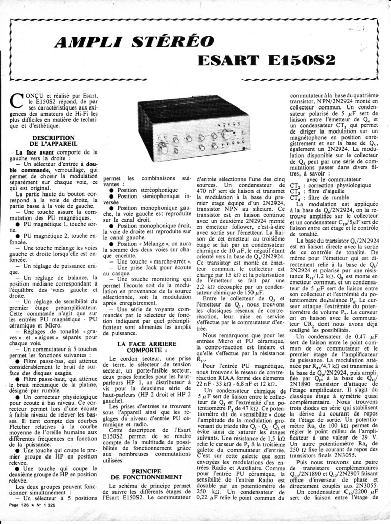 Rare amplificateur ancien esart pa-pat20 / rare vintage ampl à Villeurbanne | Clasf image-video