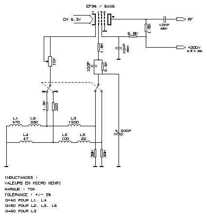 Oscillateur 6AU6 v1.0
