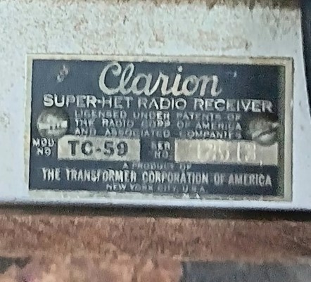 Clarion TC59 (1933) vue interne