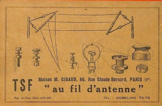 MAISON CIBAUD TSF  ''AU FIL D'ANTENNE ''